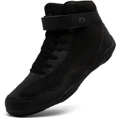 Mufanton Ringerschuhe für Herren rutschfeste Kampfsport Schuhe Atmungsaktiv Ringerschuhe Wrestling Schuhe Geeignet für Wrestling,Boxen,Crossfit,Gewichtheben,Bodybuilding,Schwarz,EU39