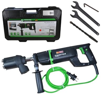 Eibenstock Diamant-Trocken-Kernbohrmaschine EHD 1500 inklusive Staubabsaugung mit Vierschneiderbohrer & Diamant Dosensenker