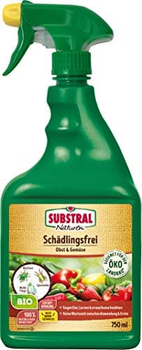 Substral Naturen Bio Schädlingsfrei Obst und Gemüse, 750 ml Flasche - Natürliches Mittel gegen Schädlinge an Pflanzen