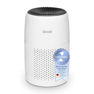 Levoit Luftreiniger Allergiker mit Aromatherapie, HEPA Luftfilter gegen Schimmel, Staub und Tierhaare bis zu 0,3 µm für Schlafzimmer, 7 Watt Energiesparend, 3 Geschwindigkeiten, Weiß