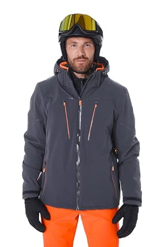 killtec Herren Skijacke/Funktionsjacke mit abzipbarer Kapuze, Schneefang und Unterarmventilation KSW 50 MN SKI JCKT, nachtblau, 4XL, 43441-000