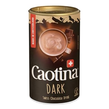 Caotina Dark dunkle Trinkschokolade - Kakao-Pulver für heiße Schokolade mit 45% Kakaoanteil und dunkler Schweizer Schokolade - feinster Cacao nachhaltig und zertifiziert, 500g