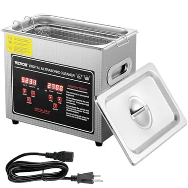 VEVOR Ultraschallreiniger Ultraschall Edelstahl-Reinigungsgerät 150 W, 3 L Ultraschallreinigungsgerät mit Digitaler Anzeige 0-30 Min, Reinigung Ultraschall für Schmuck, Brillen, Uhren usw.