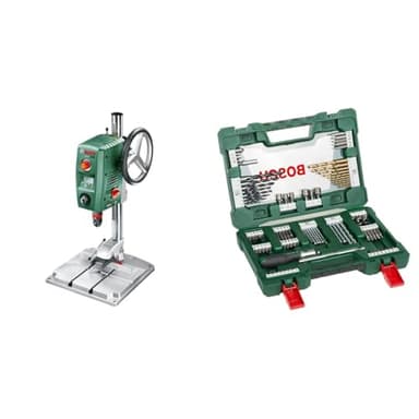 Bosch Standbohrmaschine PBD 40 (710 Watt, im Karton) + Bosch 91tlg. Bohrer- und Bit Set V-Line Box (Holz, Stein und Metall, Zubehör für Bohr- und Schraubwerkzeuge)