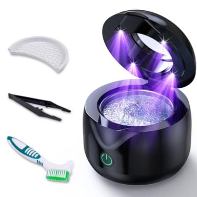 ITSHINY Ultraschallreinigungsgerät, 45000Hz Ultraschallreiniger, 200ml Dental Pod, 25W Ultrasonic cleaner für Zahnersatz, Aligner, Zahnspangen, Zahnbürstenköpfe, Schmuck