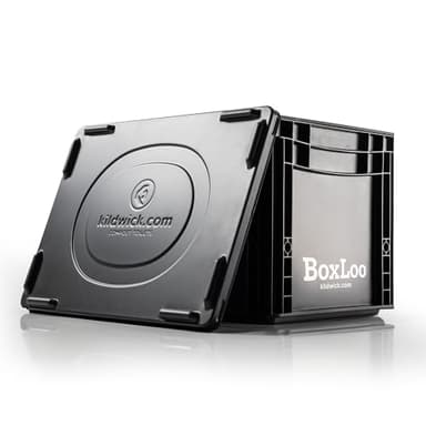 Kildwick BoxLoo – Campingtoilette, kompakt, mobil, chemiefrei, Trenntoilette im Eurobox-Format (40×30×29 cm) für Camping, Van, Outdoor, Garten oder Boot, autark inkl. Spillguard® Auslaufschutz