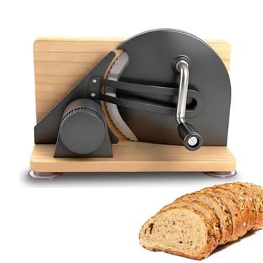 Brotschneidemaschine,Brotschneidemaschine Manuell(Faltbar),Edelstahl 304, Allesschneider Mit Skala,Einstellbare Scheibendicke,Für Käse,Brot und Gemüse