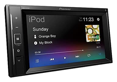 Pioneer DMH-A240BT, 2-DIN-Multimedia Player, Kurze Einbautiefe, 6,2-Zoll ClearType-Touchscreen, Smartphone-Anbindung, USB, Bluetooth, 13-Band-Grafikequalizer