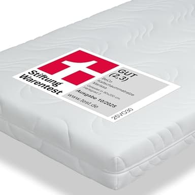 BeCo Matratze Marissa / 90 x 200 cm / H3 / Preistipp: Stiftung Warentest “GUT” (getestet in 90×200 cm H3, 10/2025) / Kaltschaum / 18 cm/mittelfestes Liegegefühl