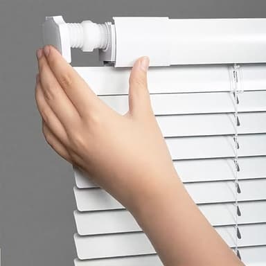 Ohne Bohren Aluminium Jalousie für Fenster, nach Maß innen Verdunkelungsrollo Größen von 20 bis 160 Breit, Sonnenschutz Alu-Jalousien, Lichtschutz Lamellenrollo(White)