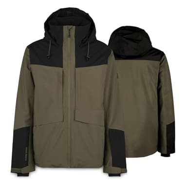 Heber Peak – Winterjacke Herren PinusHe. II Ski Jacket – Skijacke Snowboardjacke atmungsaktiv, winddicht & wasserdicht (10.000 mmWS) – abnehmbare Kapuze & Belüftungsreißverschlüsse