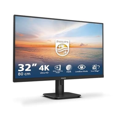 Philips 32E1N1800LA - 32 Zoll Ultra HD Monitor, Adaptive Sync, HDR10, Lautsprecher (3840x2160, 60 Hz, DisplayPort, HDMI) schwarz