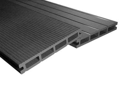 Endorphin® WPC Terrassendielen Komplettset 2-50m² Anthrazit - Mit Unterkonstruktion & Clips – WPC Dielen Wetterfest Und Pflegeleicht – Hohlkammerdiele Rutschfest – Dielenlänge 220cm (4qm)