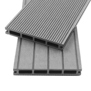 Home Deluxe - WPC Terrassendielen SAMANA - Hellgrau, 2m² - Inkl. Unterkonstruktion und kompl. Zubehör I Terrassenboden Poolumrandung Balkonbelag