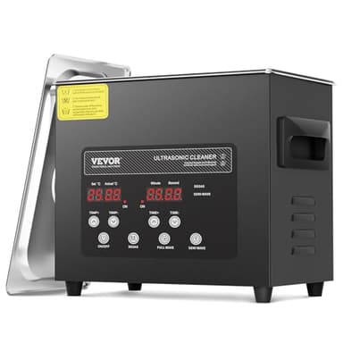 VEVOR Ultraschallreiniger 120 W digitales Ultraschallreinigungsgerät 3 L mit verbesserter Entgasung & Schonmodus, 40 kHz Ultraschallreinigungsgerät mit Timer & Heizung für Schmuck Brillen Schwarz