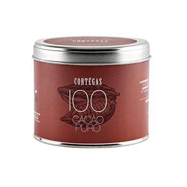 Cortegas Cacao Puro - 100% Kakaopulver für hochwertige Trinkschokolade ohne Zucker - Direct Trade - Feinster Kakao aus der Dominikanischen Republik - Dunkle Schokolade - Edelbitter (200g)