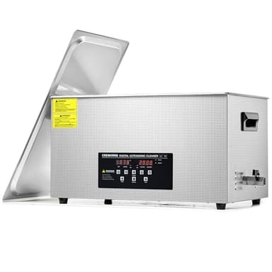 CREWORKS 22L Ultraschallreiniger Edelstahl mit Degas & Halbwellen-Funktion, 480W Ultraschallreinigungsgerät 600W Heizung, 22 Liter Ultraschallbad für Vergaser Motorteile Schmuck Brillen Labor