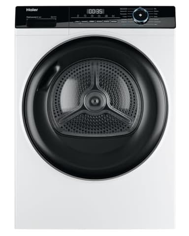 Haier Wärmepumpentrockner 8kg I-PRO SERIE 3 HD80-A2939 I Wäschetrockner mit A++-Effizienz, i-Time & Startzeitvorwahl I Trockner mit 3 Trockenstufen, i-Refresh Dampfprogramm & 3-in-1 Filter I Dryer