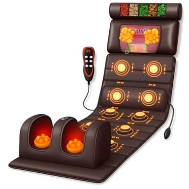 MOCHO® Massagematte mit Wärmefunktion Massageliege Ganzkörpermassage Massagegerät Shiatsu