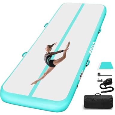 PPXIA Gymnastikmatte Air Matte Track 3M 4M 5M 6M 10/20CM Höhe, Turnmatte Tumbling Matten mit Komplettes Zubehör, Aufblasbar Gymnastik Matten für zuhause Outdoor Yoga