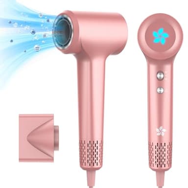 Haartrockner, Ionen Föhn, 400 Millionen Plasma Fön, 110000 U/min Bürstenloser Motor Schnelles Trocknen Haarföhn, 57dB Geräuscharm Hair Dryer, Intelligentes Thermostat Haarfön für Reise, Zuhause