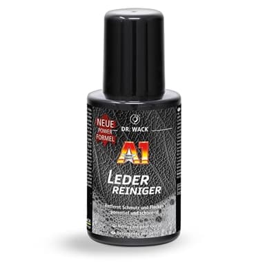 DR. WACK - A1 Lederreiniger für Auto 250 ml - porentiefe & schonende Reinigung Autoinnenraum - gründliche Entfernung von Schmutz & Flecken - für Glatt- & Kunstleder - Hochwertige Autopflege