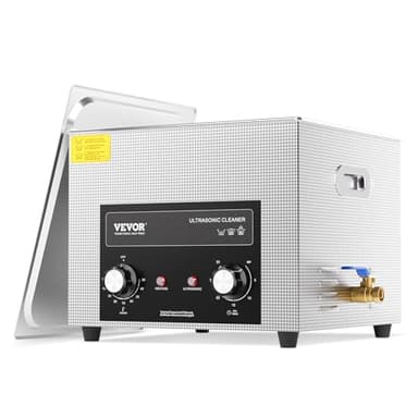 VEVOR 15 L Ultraschallreiniger mit Heiztimer & Korb professionelle digitale Schallkavitationsmaschine, 360 W Reinigungsmaschine für Laborwerkzeuge Metallteile Vergaser Messing Autoteile Motorteile