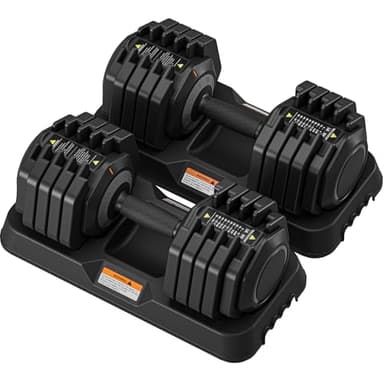 Dripex Hanteln Set, Verstellbare Kurzhanteln Set 25kg/55lbs Ein Paar, 10-Positionen-Einstellung Hantel mit Anti-Rutsch Griff, Fitness Hanteln aus Stahl