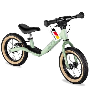 PUKY LR Light BR Laufrad Grün | Ultra-Leicht mit 3,60 kg | Sicherheitslenkergriffe & V-Brake | Anpassbarer Laufradsattel | Sportliches Design | Inklusive Seitenständer & Trittbrett | Ab 2 ½ Jahren