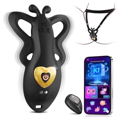 String Sexspielzeug Sets Vibrator Sex Spielzeug für die Frau Paare, KI-Interaktiven Vibratorensets für Frauen Klitoris Vulva, 9 Vibrationen mit APP Fernbedienung Butterfly Extrem Sex Bdsm