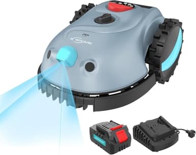 YARDCARE V100 Mähroboter ohne Begrenzungskabel, mit Vision-Navigation, Hindernisvermeidung(150 Arten), 4,0 Ah Akku Rasenmäher Roboter, Rasenroboter mit Graskamm, Ersatzklingen