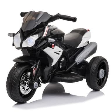 LALAHO Elektro Motorrad Kinder Elektromotorrad Kindermotorrad Kinderfahrzeug, 6 V 7 Ah Elektro-Dreirad für Kinder von 3–6 Jahren (Schwarz1)