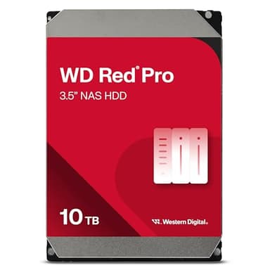 WD Red Pro 10TB NAS 3,5" Interne Festplatte – 7200 RPM Klasse, SATA 6Gb/s, CMR, 512MB Cache