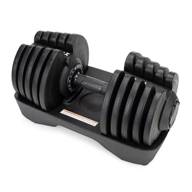 TREXO Verstellbare Hantel 40 kg Gewichtsregulierung mit Drehknopf Einstellbare Hantel aus Eisen für Fitnessübungen Adjustable Dumbbell mit Ergonomischem Rutschfestem Griff Farbe Schwarz
