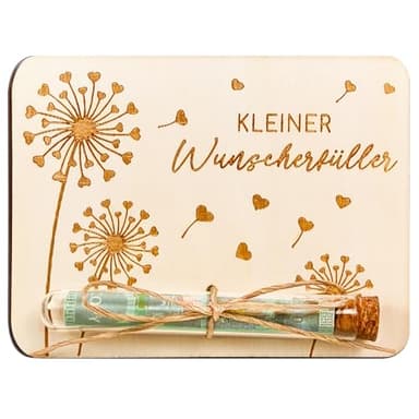 Wunscherfüller Geldgeschenke Holz, Originelle Geldgeschenke Verpackung mit Umschlägen, Geldgeschenk Geburtstag Konfirmation Jugendweihe Weihnachten Reisen