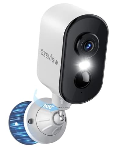 CZEview 2K Überwachungskamera Aussen Akku, Magnetische Montage, 300° Horizontaler PTZ,Bewegungserkennung, WLAN Kabellose Überwachungskamera außen/innen, 2.4G, 2-Wege Audio, Farbige Nachtsicht, IP65
