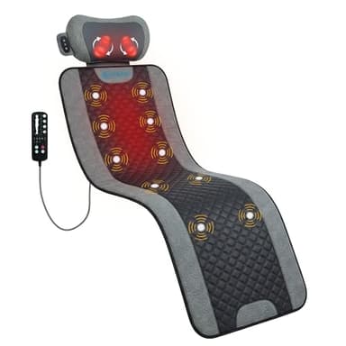 COMFIER Ganzkörper-Massagematte mit Wärme, 10-Motor Vibrations-Massageauflage mit Shiatsu-Nackenmassagegerät, für Rücken, Beine & Nacken, 160 x 56 cm, Geschenk für Mama und Papa