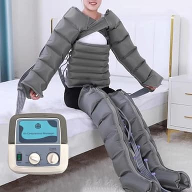 Miuxe Lymphdrainage Gerät, Beinmassagegerät Für Beine, Füße, Arme Und Unterleib, Massagegerät Beine, Einfaches Einstellbar Und Anwendung, Pressotherapie Professionelle Wirksamkeit Recovery Boots