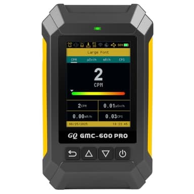 GQ GMC-600 PRO Geigerzähler, Nuklearstrahlungsdetektor, Dosimeter für Alpha, Beta, Gamma, Röntgenstrahlung, tragbarer Strahlungsmonitor mit Echtzeitdaten, globaler Datenfreigabe (GMC 600 PRO)