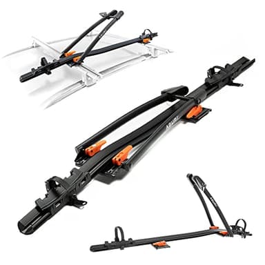 AGURI ACUDA III | Fahrradträger, Fahrrad Dachträger, Universeller Fahrradhalter fürs Autodach | Abschließbar | Belastbarkeit bis 20 kg | Leichte und robuste Konstruktion aus Aluminium | TÜV