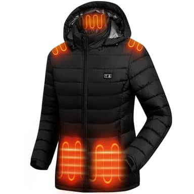 PYALT Beheizbare Jacke Damen, Beheizte Jacke mit Akku 7.4V 16000mAh