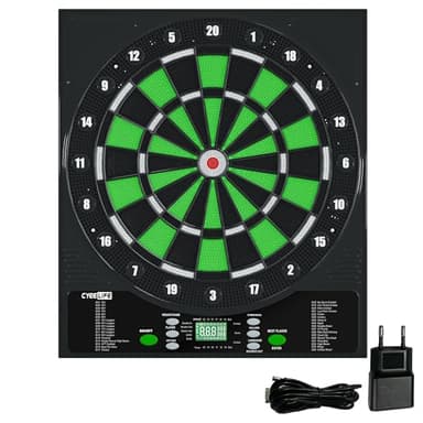 CyeeLife Elektronische Dartscheibe mit Deutsche Stimme,Innovativer Dartautomat mit 34 Spielen & 355 Varianten,8 Lautstärkestufen inkl. Stummschaltung,Electronic Dartboard für 1 bis 8 Spieler