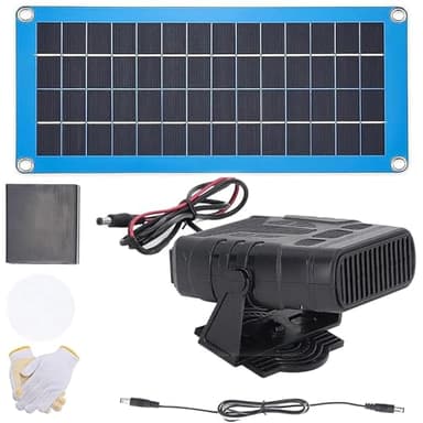 Solarheizung für Gewächshaus, 30-W-Solarheizungsset für Gewächshäuser mit Überhitzungsschutz für Tierhäuser, Haustierhäuser, Tierunterkünfte und Warmwindanlagen