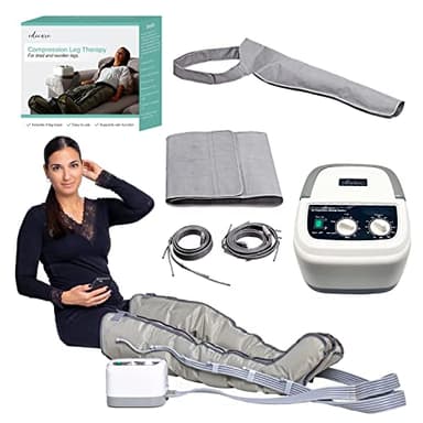 Edicare, Lymphdrainage Gerät, für Beine, Füße, Arme und Unterleib, Massagegerät, Einfaches Einstellbar und Anwendung, 6 Luftkammern, professionelle Wirksamkeit (Vollständiger Bausatz)