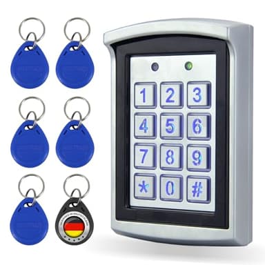 MATHFEL Smart Lock Elektronisches Türschloss für Haustür - Wetterfestes Codeschloss mit RFID, IP66, 2 Relais - Türöffner mit Code, Smartes Türschloss, Automatisches Türschloss
