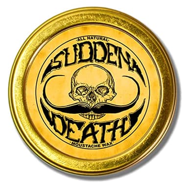 Sudden Death Mustache Wax für Herren 30 ml – Starker Halt, Langanhaltendes Handlebar-Styling, Premium Schnurrbart- und Bartpflege Wachs – von Death Grip