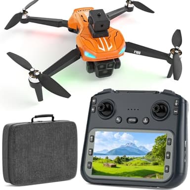 GPS Drohne Mit 4K-Kamera Für Erwachsene, 4,5-Zoll-Fernbedienungsdisplay, Automatische Hindernisvermeidung, 22 Min Flugzeit, FPV RC-Quadrocopter Mit Follow-Me, Geschenk Für Anfänger