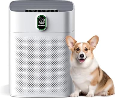 MORENTO Luftreiniger Allergiker mit HEPA Luftfilter gegen von Staub Pollen und Tierhaaren entfernen, CADR 300m³/h für 100㎡ Raucherzimmer