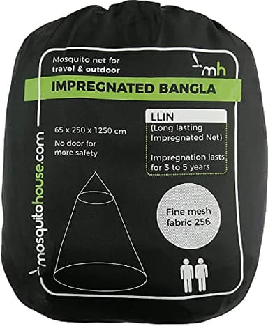 Moskitonetz für Reisen und Camping, imprägniert, für 2 Personen, 250 x 1250 x 42 cm