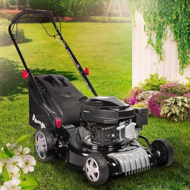 BRAST® Benzin Rasenmäher mit Antrieb | 3,0kW (4,1PS) | 41cm Schnittbreite | viele Modelle | | 4 Takt OHV Motor | 25-75mm Schnitthöhe | 40L Fangkorb | Stahlgehäuse | 16145